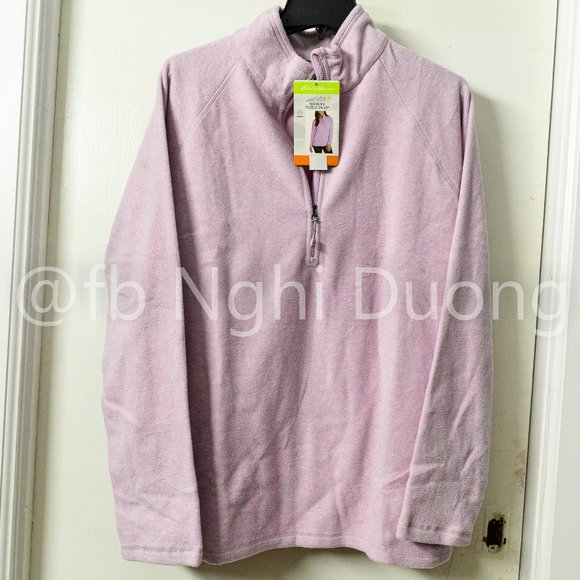 Eddie Bauer Ladies' Fleece 1/4 Zip Purple‎ - Picture 1 of 5